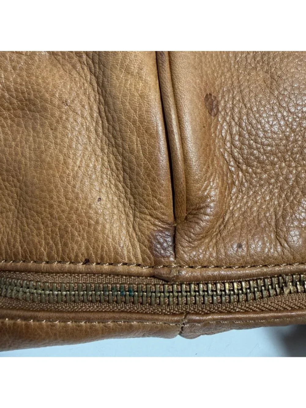 Cynthia Rowley Tan Leather Shoulder Bag + Adjust Strap Zipper Pockets + Tassel